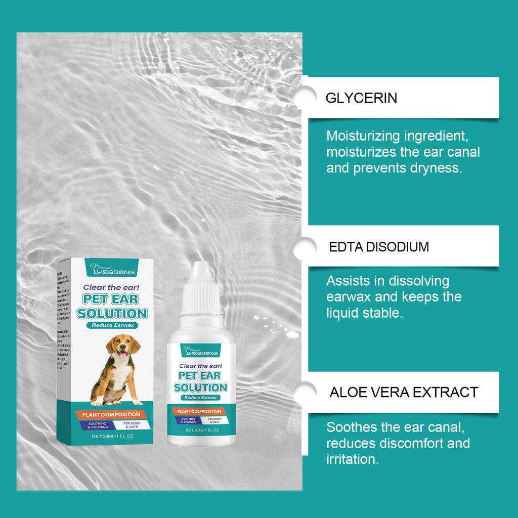 Cat And Dog Cleaning And Decontamination Pet Ear Washing Agent